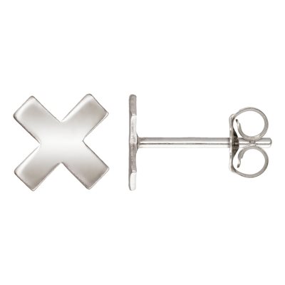 7.8mm X Post Earring w / Earring Back AT