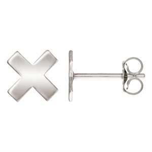 7.8mm X Post Earring w / Earring Back AT