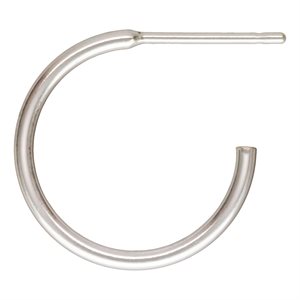 15.0mm 3 / 4 Hoop Post Earrings AT