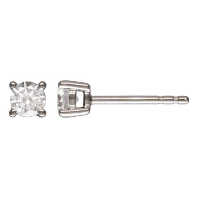 4.0mm CZ 4 Prong Post Earring RH 4.0mm CZ 4 Prong Post Earring RH