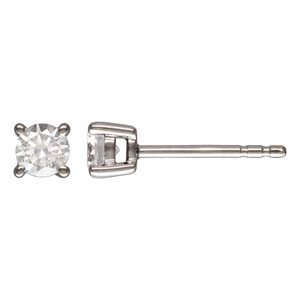 4.0mm CZ 4 Prong Post Earring RH