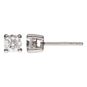 5.0mm CZ 4 Prong Post Earring RH
