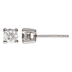 5.0mm CZ 4 Prong Post Earring RH