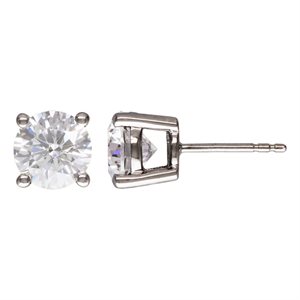 8.0mm CZ 4 Prong Post Earring RH