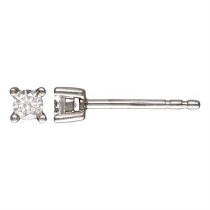 3.0mm Princess CZ Post Earring RH