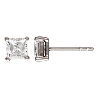 5.0mm Princess CZ Post Earring RH