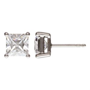 7.0mm Princess CZ Post Earring RH