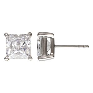 8.0mm Princess CZ Post Earring RH