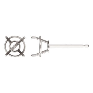 6.0mm 4 Prong Cast Earring AT