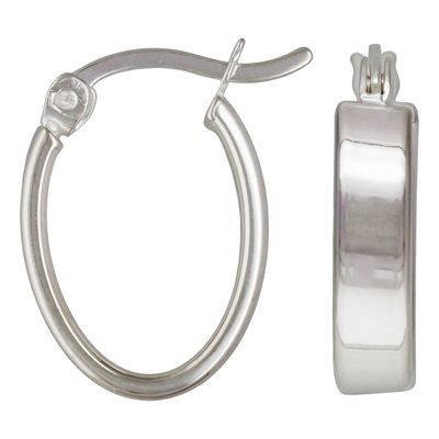 12x17mm Rectangular Tube Hoop Earring AT