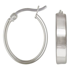 16x20mm Rectangular Tube Hoop Earring AT