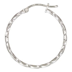 1.5x30.0mm Square Twist Eurowire Hoop SPAT