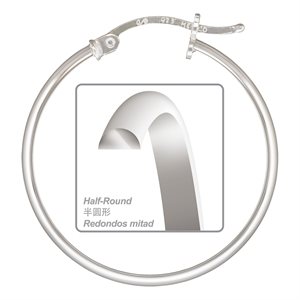 3.0x30.0mm Half Round Eurowire Hoop SPAT