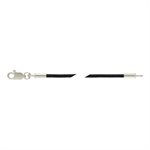 18" 1.5mm Black Greek Leather Tube Caps LC 1