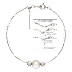 8" Add-A-Bead Cable Chain Bracelet AT