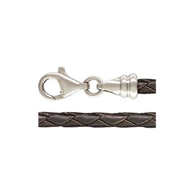 7.5" 3.0mm Brown Braided Leather Caprice AT
