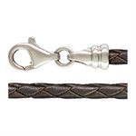 7.5" 3.0mm Brown Braided Leather Caprice AT