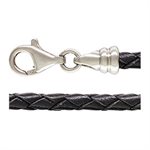 16" 3.0mm Black Braided Leather Caprice AT