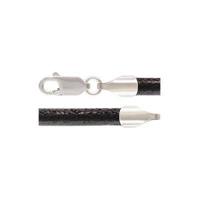 18" 4.0mm Black Greek Leather LC 3