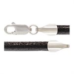 18" 4.0mm Black Greek Leather LC 3