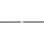 7" 4.0mm Black Braided Leather Magnetic