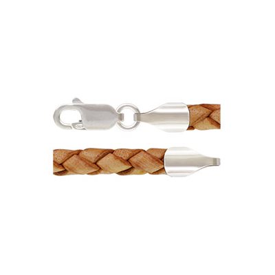 16" 4.0mm Natural Braided Leather LC 3