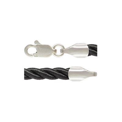 18" 3.0mm Black Satin Twist LC 1