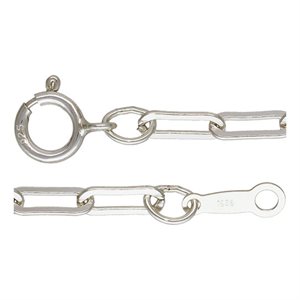 20" 2.5x6.5mm Flat Paperclip Chain AT