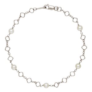 7.25" Clover Chain 4.0mm Pearl by the Yard