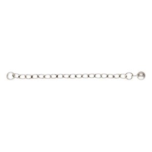 2" Cable Chain Ext w / 4.0mm Bead AT