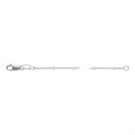 7" 030 Cable Chain w / Diamond Cut Bead SPAT