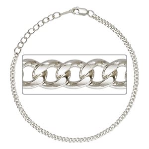 6.5" 2.3mm Curb Chain w / 1" Extender AT