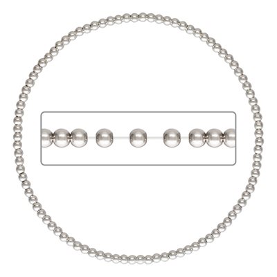 6.5" 2.0mm Beaded Stretchy Bracelet AT 6.5" 2.0mm Beaded Stretchy Bracelet AT