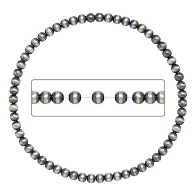 6.5" 3.0mm Navajo Pearl Stretchy Bracelet 6.5" 3.0mm Navajo Pearl Stretchy Bracelet