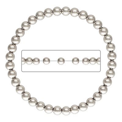 6.5" 5.0mm Beaded Stretchy Bracelet AT