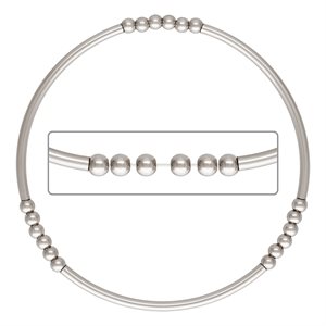6.75" Stretchy Tube Bead Bracelet (1T+6B) AT