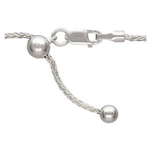 22" Adjustable 1.3mm Wheat Chain SPAT