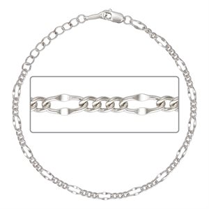 6.5" 2.2mm Dapped Figaro 3+1 w / 1" Extender AT