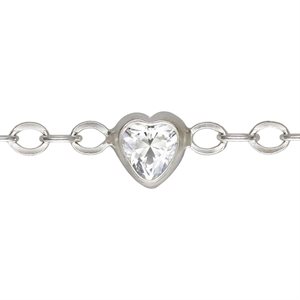 1.7mm Flat Cable 3.0mm Heart White 3A CZ (1.25" Spacing) 10ft Spool AT