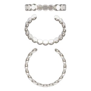 10mm Flattened Bead Ear Cuff AT