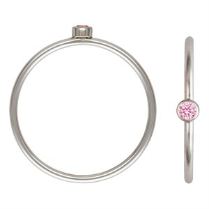 2mm Pink 3A CZ Stacking Ring Size 5 AT