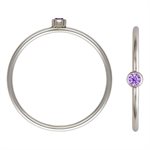 2mm Lt Amethyst 3A CZ Stack Ring Size 5 AT