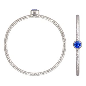 2mm Sapphire 3A CZ Sparkle Ring Size 5 AT