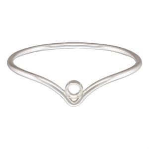Chevron Ring Size 7 w / 2mm Bezel AT