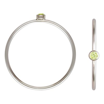 2mm Lime 3A CZ Stacking Ring Size 7 AT