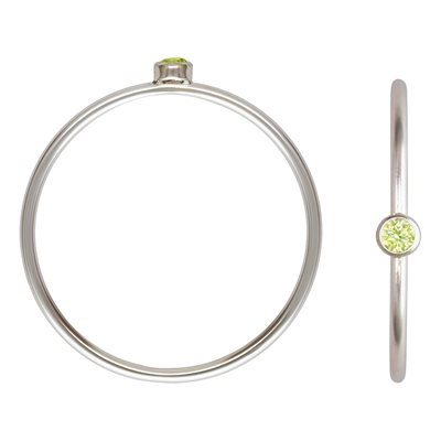 2mm Lime 3A CZ Stacking Ring Size 7 AT 2mm Lime 3A CZ Stacking Ring Size 7 AT