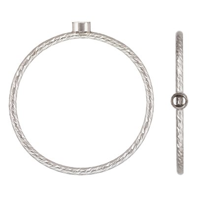 2.0mm Bezel Sparkle Stacking Ring Size 8 AT