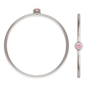 2mm Pink 3A CZ Stacking Ring Size 9 AT