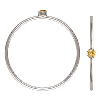 2mm Champagne 3A CZ Stacking Ring Size 9 AT 2mm Champagne 3A CZ Stacking Ring Size 9 AT