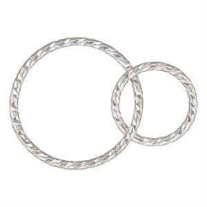 Sparkle Interlocking Rings (15mm&10mm) AT